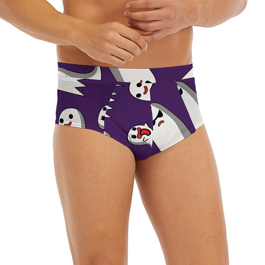 Cartoon Ghost Pattern Print Men's Briefs
