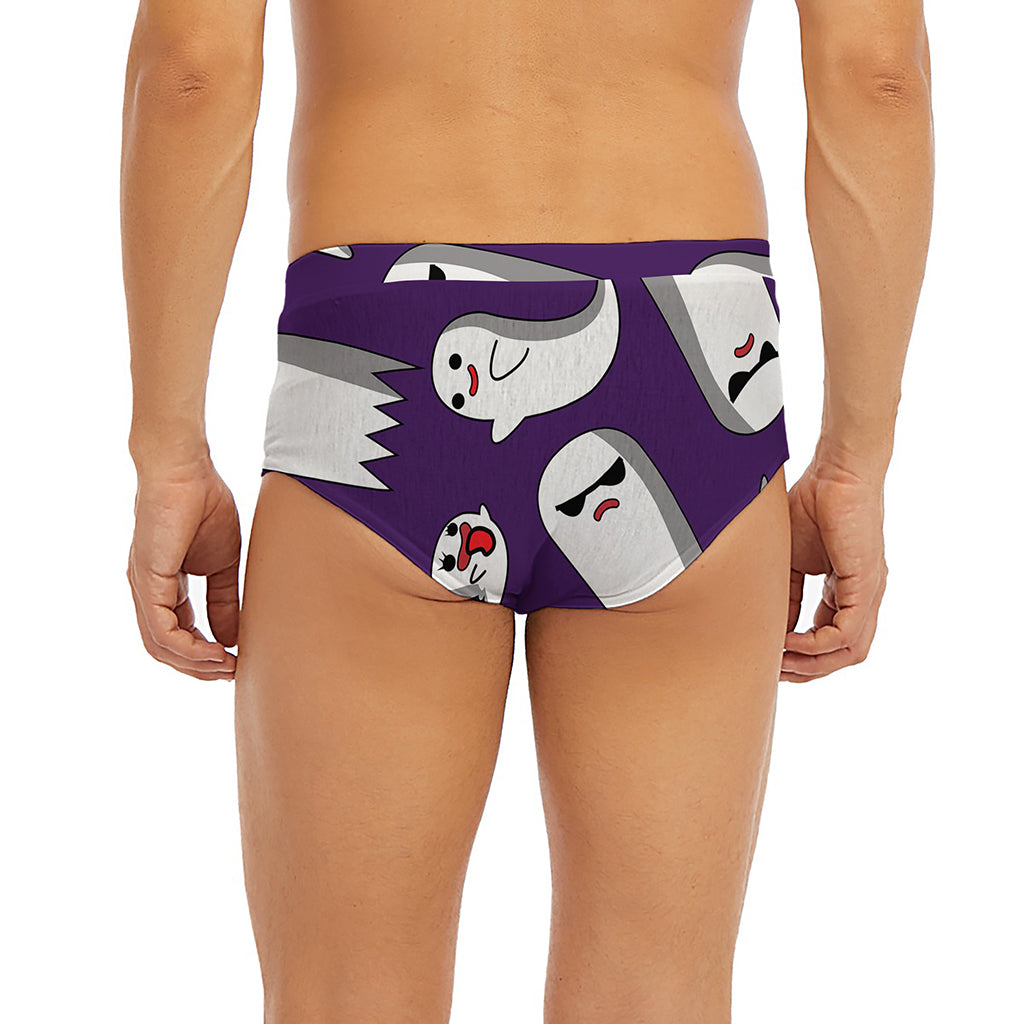 Cartoon Ghost Pattern Print Men's Briefs