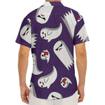 Cartoon Ghost Pattern Print Men's Deep V-Neck Shirt