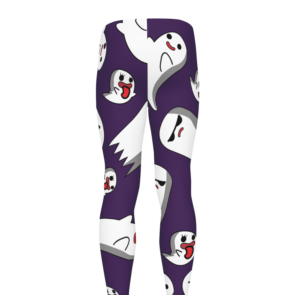 Cartoon Ghost Pattern Print Men's leggings