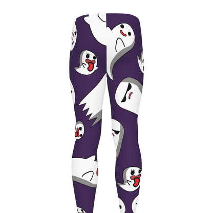 Cartoon Ghost Pattern Print Men's leggings