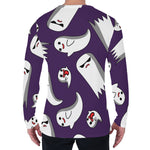 Cartoon Ghost Pattern Print Men's Long Sleeve T-Shirt