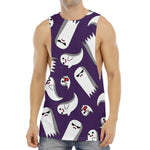 Cartoon Ghost Pattern Print Men's Muscle Tank Top