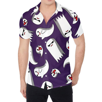 Cartoon Ghost Pattern Print Men's Shirt
