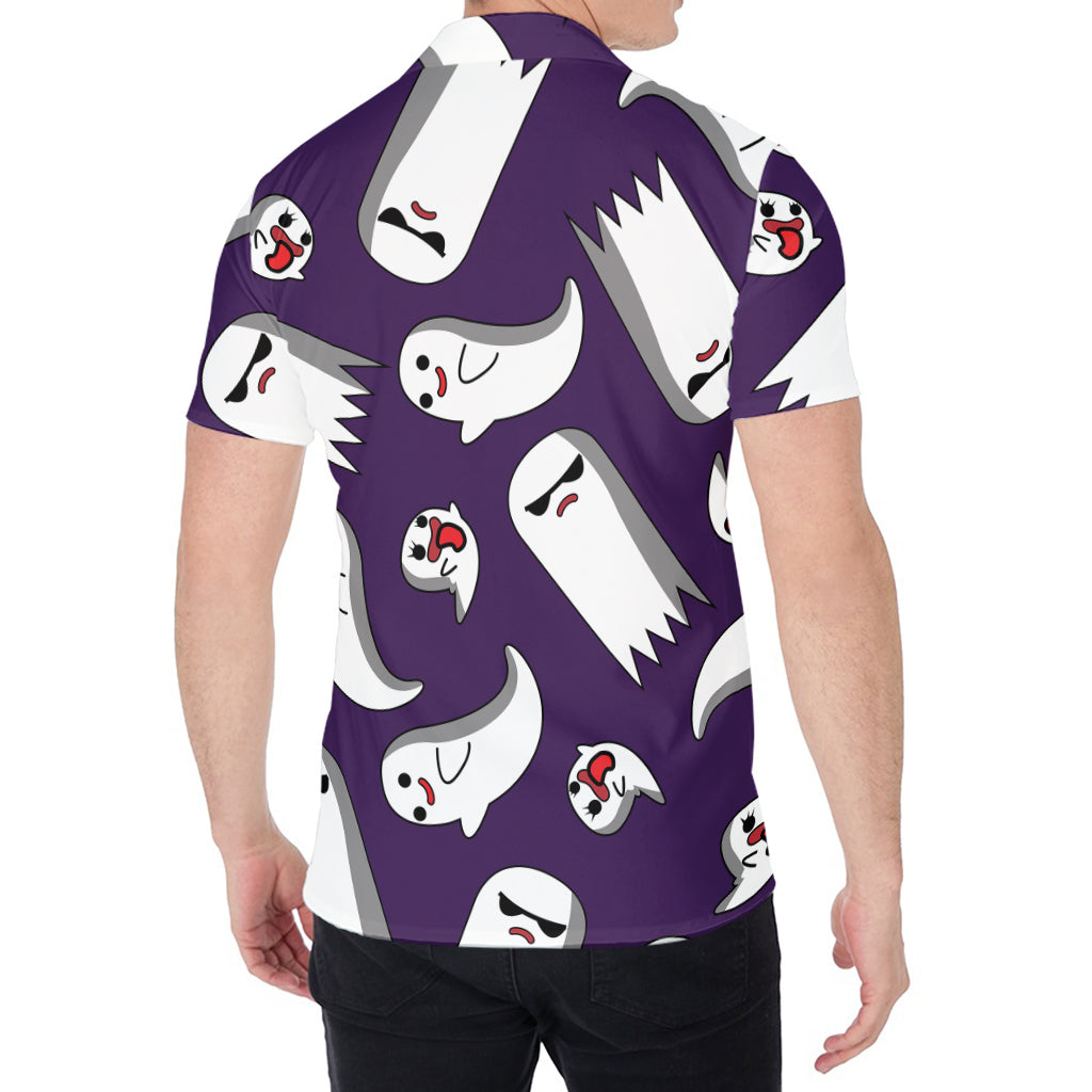 Cartoon Ghost Pattern Print Men's Shirt
