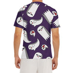 Cartoon Ghost Pattern Print Men's Short Sleeve Rash Guard