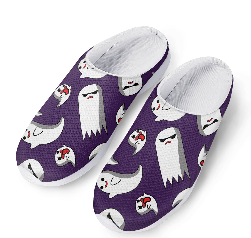 Cartoon Ghost Pattern Print Mesh Casual Shoes