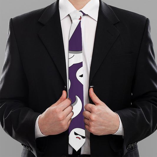Cartoon Ghost Pattern Print Necktie