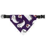 Cartoon Ghost Pattern Print Over The Collar Dog Bandana
