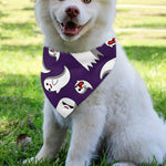 Cartoon Ghost Pattern Print Over The Collar Dog Bandana