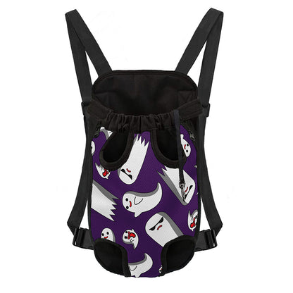 Cartoon Ghost Pattern Print Pet Carrier Backpack