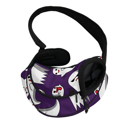 Cartoon Ghost Pattern Print Pet Sling Carrier