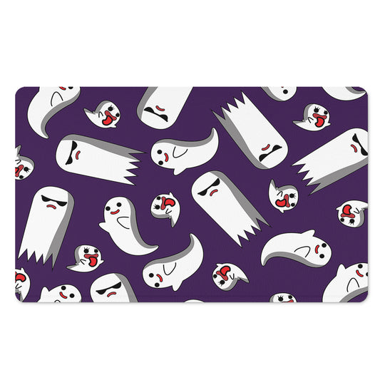 Cartoon Ghost Pattern Print Polyester Doormat
