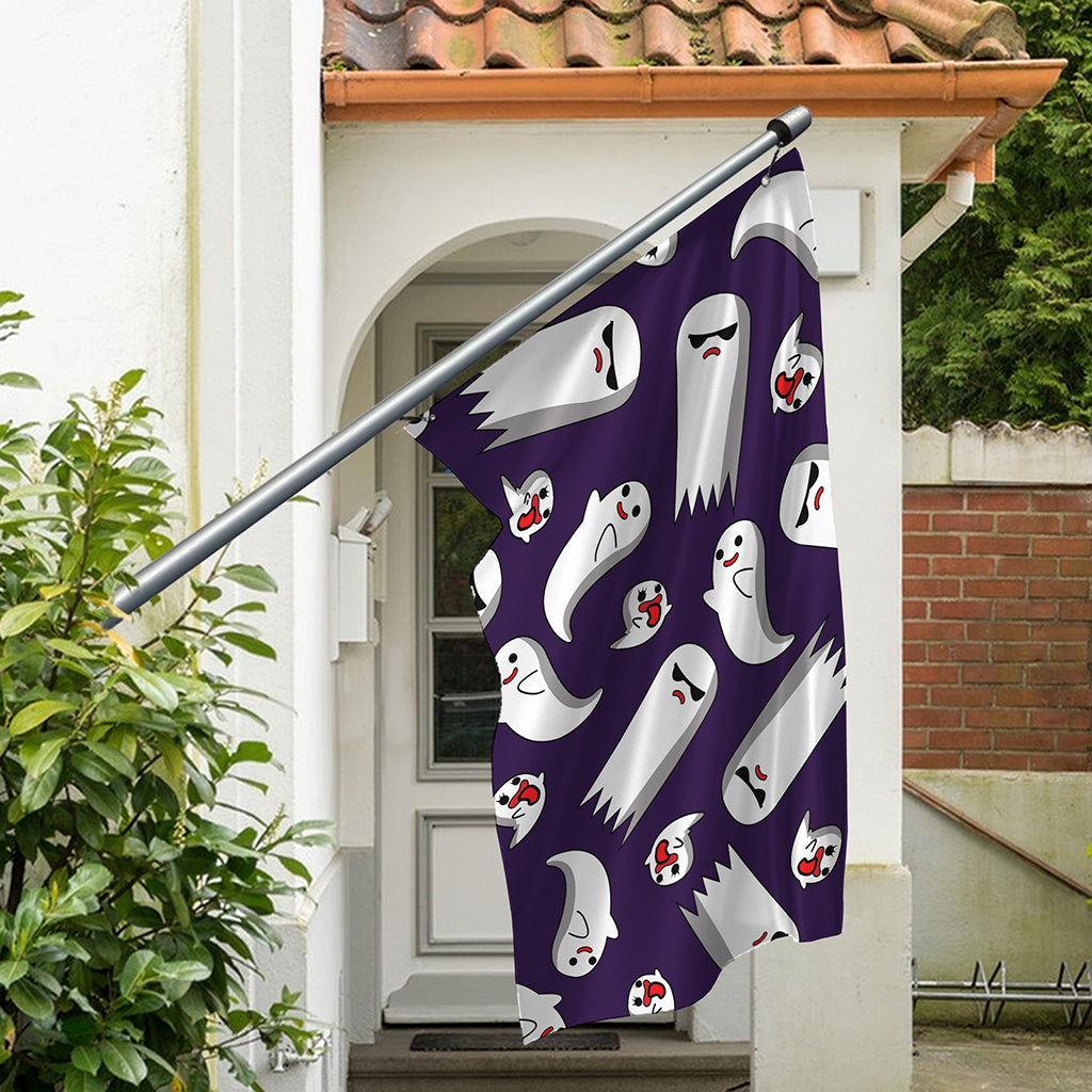 Cartoon Ghost Pattern Print Polyester Flag