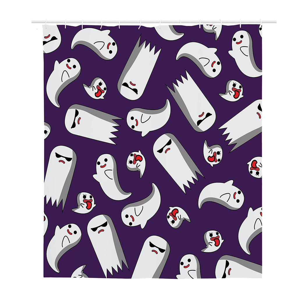 Cartoon Ghost Pattern Print Polyester Shower Curtain