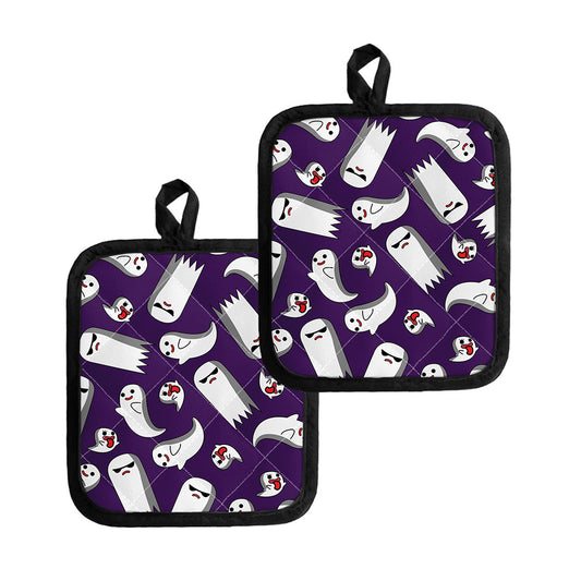 Cartoon Ghost Pattern Print Pot Holders