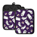 Cartoon Ghost Pattern Print Pot Holders With Pocket