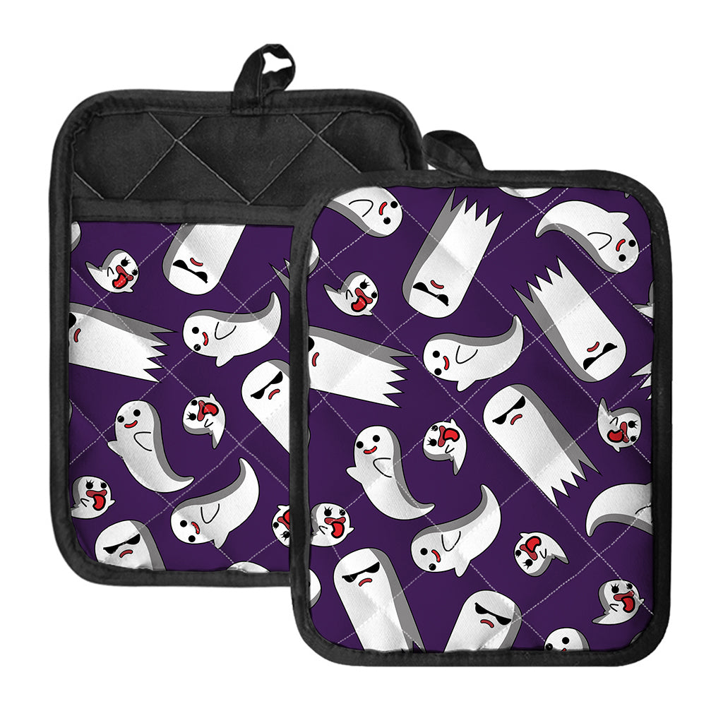 Cartoon Ghost Pattern Print Pot Holders With Pocket