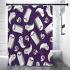 Cartoon Ghost Pattern Print Premium Shower Curtain