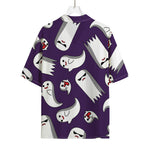 Cartoon Ghost Pattern Print Rayon Hawaiian Shirt