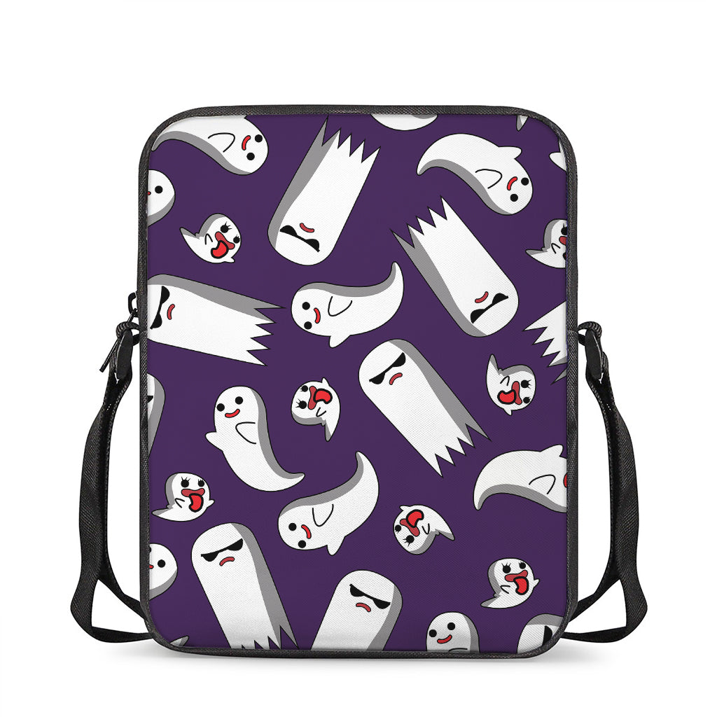 Cartoon Ghost Pattern Print Rectangular Crossbody Bag