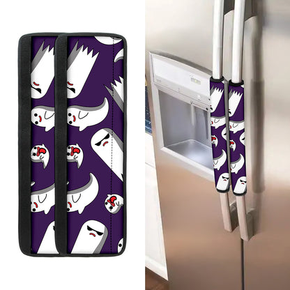 Cartoon Ghost Pattern Print Refrigerator Handle Covers