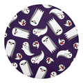 Cartoon Ghost Pattern Print Round Blanket