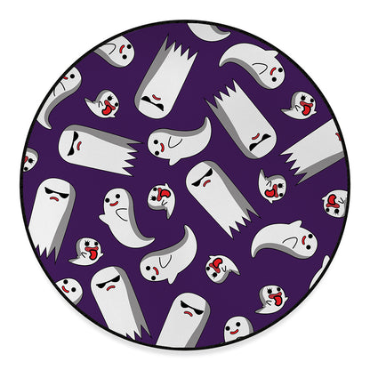Cartoon Ghost Pattern Print Round Floor Mat