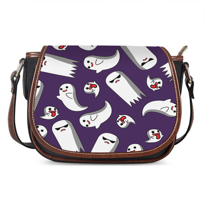 Cartoon Ghost Pattern Print Saddle Bag