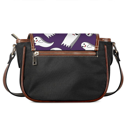 Cartoon Ghost Pattern Print Saddle Bag