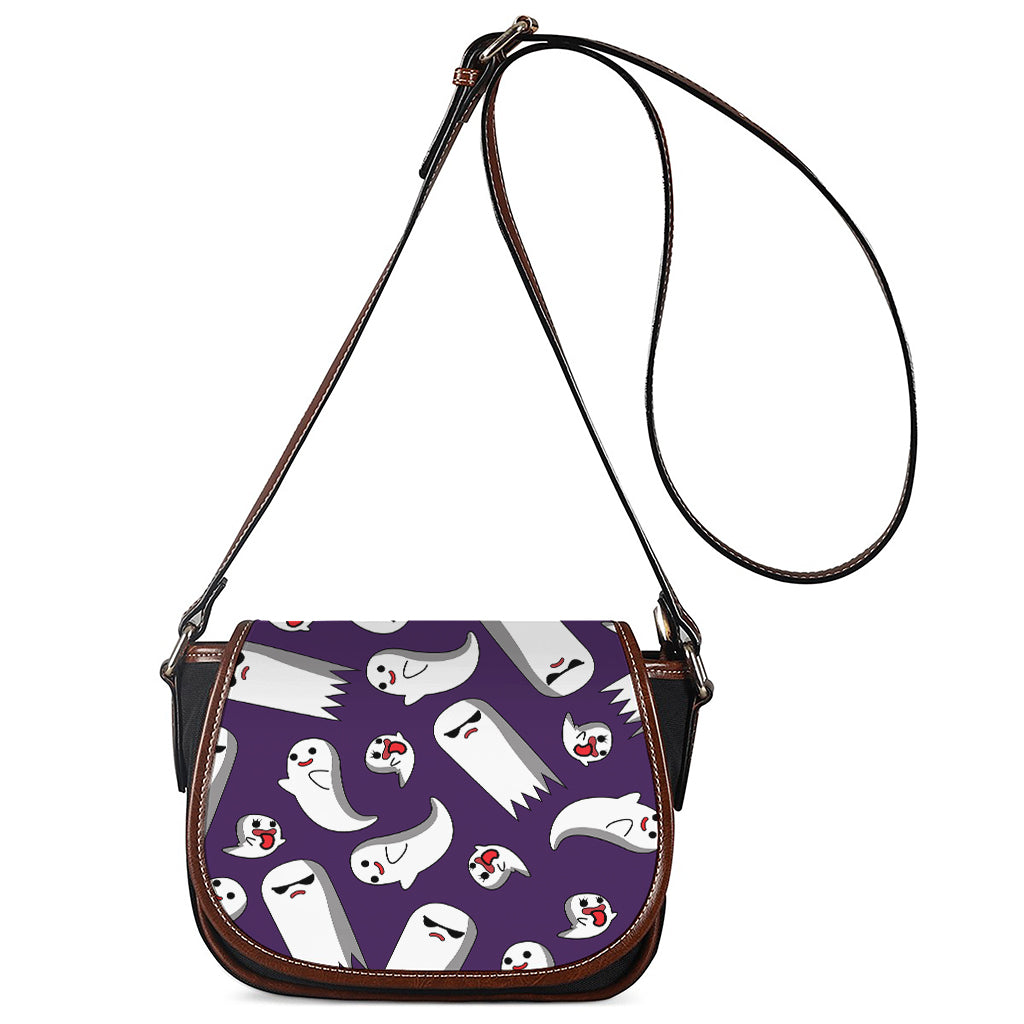 Cartoon Ghost Pattern Print Saddle Bag
