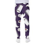 Cartoon Ghost Pattern Print Scuba Joggers