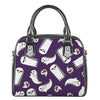 Cartoon Ghost Pattern Print Shoulder Handbag