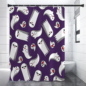 Cartoon Ghost Pattern Print Shower Curtain