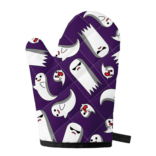 Cartoon Ghost Pattern Print Single Oven Mitt