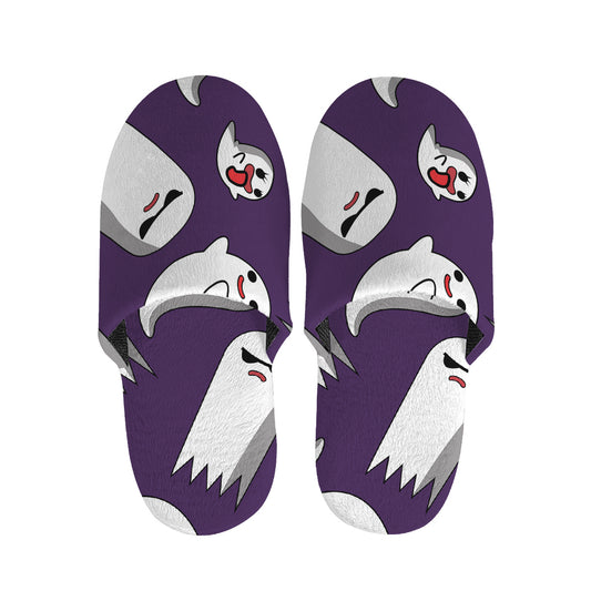 Cartoon Ghost Pattern Print Slippers