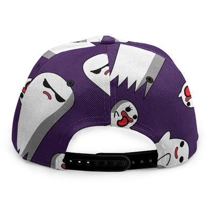 Cartoon Ghost Pattern Print Snapback Cap