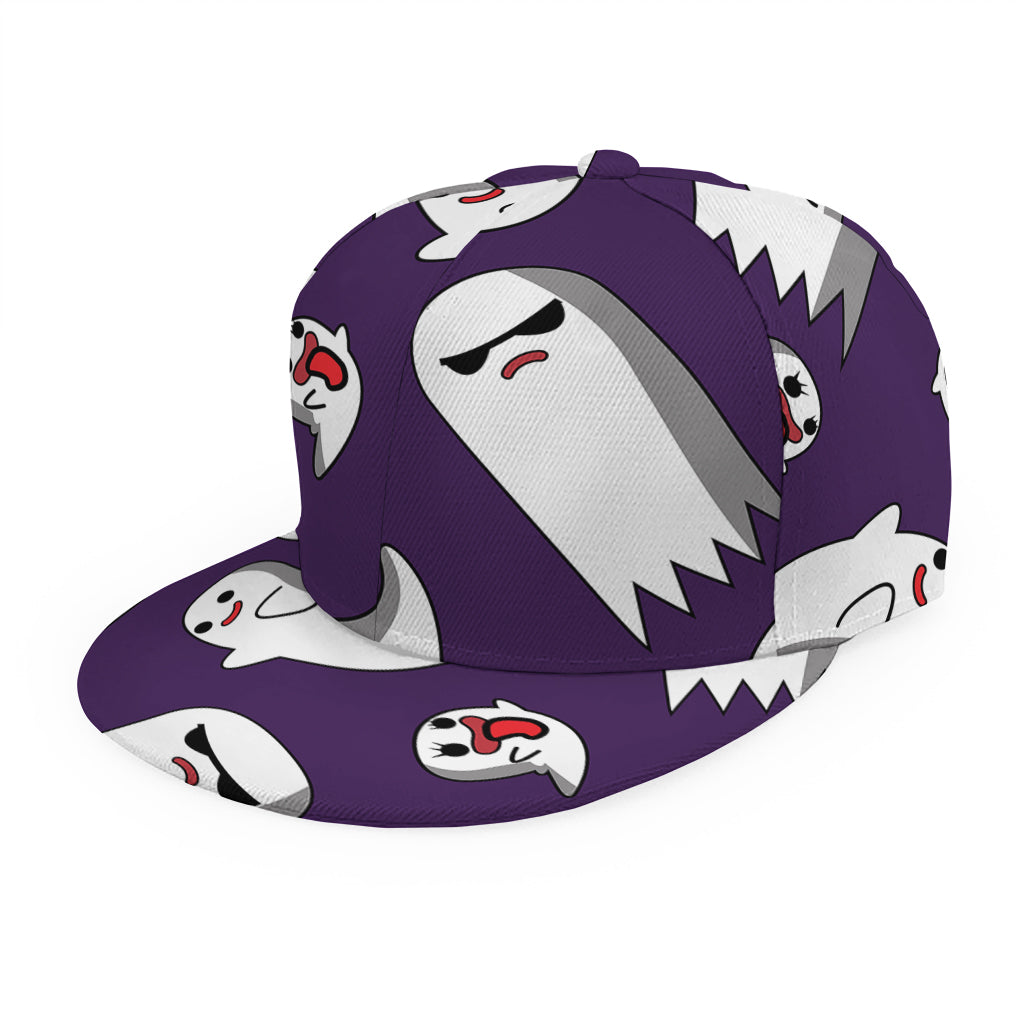 Cartoon Ghost Pattern Print Snapback Cap