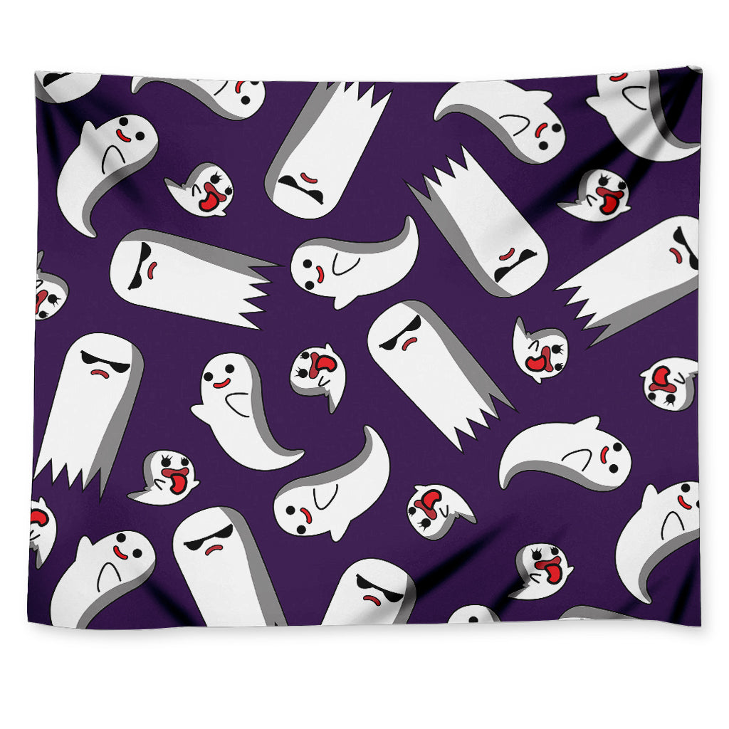 Cartoon Ghost Pattern Print Tapestry