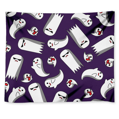 Cartoon Ghost Pattern Print Tapestry