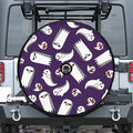 Cartoon Ghost Pattern Print Tire Cover With Camera Hole