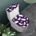 Cartoon Ghost Pattern Print Toilet Lid And Tank Cover Set