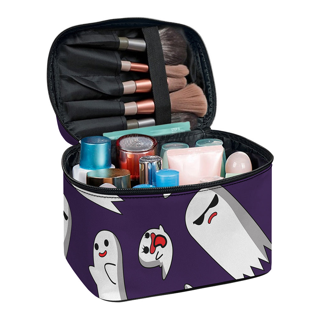Cartoon Ghost Pattern Print Travel Makeup Bag