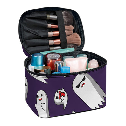 Cartoon Ghost Pattern Print Travel Makeup Bag