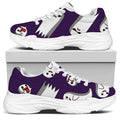 Cartoon Ghost Pattern Print White Chunky Shoes