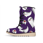 Cartoon Ghost Pattern Print Winter Boots
