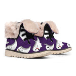 Cartoon Ghost Pattern Print Winter Boots