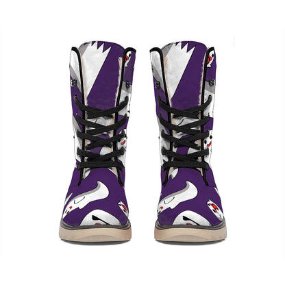 Cartoon Ghost Pattern Print Winter Boots