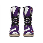 Cartoon Ghost Pattern Print Winter Boots