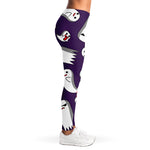 Cartoon Ghost Pattern Print Women's Leggings
